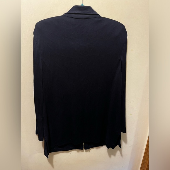 St John Sport Marie Gray full zip cardigan black sz large‎ - Picture 5 of 9